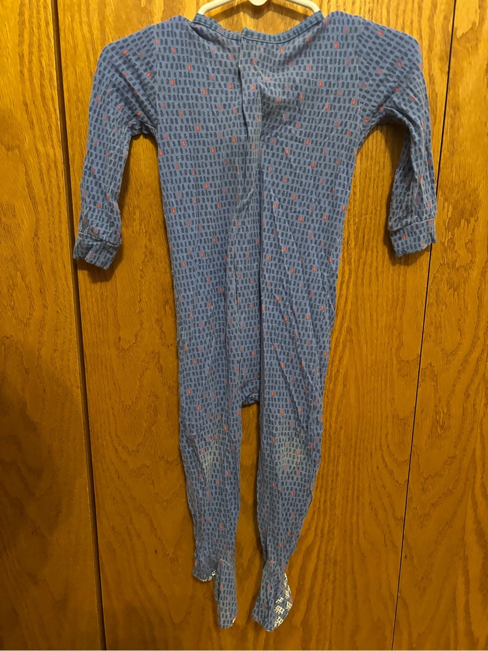 Magnetic Me Blue One-Piece Footed Pajamas with Red Dot Print